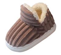 FGUUTYM 2025 New Slipper Booties Kids The Cozy & Stylish Slipper Non Slip Plush Warm Home Slippers Ragazzi, caffè, 26 EU