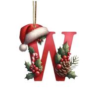 FGUUTYM 26 decorazioni natalizie da A a Z (Without H and V) Hanging Christmas Tree Pendant Letters Named Alphabet Decorations Christmas Tree Decorations Cesto con coperchio (U, taglia unica)