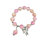 FGUUTYM Butterfly Colored Glaze Bracelet Handmade Beads Female Bracelet Ice Crack Broken Flower Beads Bracciale Regalo, Taglia unica, Plastica, Nessuna pietra preziosa