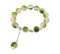FGUUTYM Butterfly Colored Glaze Bracelet Handmade Beads Female Bracelet Ice Crack Broken Flower Beads Bracciale Regalo, Taglia unica, Plastica, Nessuna pietra preziosa