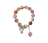 FGUUTYM Butterfly Colored Glaze Bracelet Handmade Beads Female Bracelet Ice Crack Broken Flower Beads Bracciale Regalo, Taglia unica, Plastica, Nessuna pietra preziosa