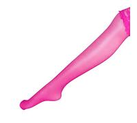 FGUUTYM Calze da donna con orlo in pizzo, calze alte, trasparenti, antiscivolo, in silicone, per voi, rosa intenso, Taglia unica