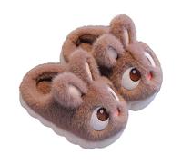 FGUUTYM Children Boys Girls Winter Slippers Anti Slip Indoor Shoes Big Kids Adult Cotton Slippers Pantofole in feltro da donna, caffè, 35 EU