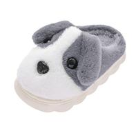 FGUUTYM Children Boys Girls Winter Slippers Anti Slip Indoor Shoes Big Kids Adult Cotton Slippers Pantofole Bambina 32, grigio., 24 EU