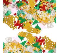 FGUUTYM Christmas New Year Metallic Foil Confetti Sequins Table Confetti Christmas and New Year Decoration Set di sedie per eventi, confezione da 10 (oro, taglia unica)