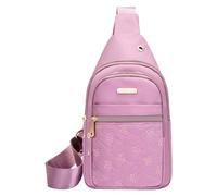 FGUUTYM Cintura Militare Borse e Uomo, per Escursionismo, Borsa a Tracolla Bakpack con Foro per Cuffie, Tracolla, Borsa per il corpo per Viaggi Cani Set, Colore: rosa., A