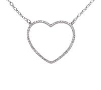 FGUUTYM Collana con ciondolo a forma di cuore elegante e argentato, con collana da donna, argento, misura unica