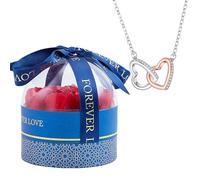 FGUUTYM Collana gialla per donna con ciondolo a forma di cuore per San Valentino, regalo per la festa di San Valentino, per la festa di compleanno, set di collane da donna, Blu, A