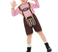 FGUUTYM Costume da bambino per feste di birra, carnevale, stile retrò, costume tradizionale etnico, genitore-figlio, costume da birra per bambini 3 (rosa, 3-4 anni)