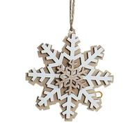 FGUUTYM Creative Christmas - Tenda da sole in legno con fiocco di neve ornamentali, decorazione per la casa e le feste, misura B, taglia unica