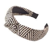 FGUUTYM Fasce annodate per donne estive, fascia alla moda con nodi, boho, fascia per le vacanze in spiaggia, accessori per capelli per donne e bambini, coccinelle (nero, taglia unica)