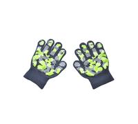FGUUTYM Guanti invernali caldi per bambini, con grip Boys Girls Thermal Fleece Knit Stretchy Gloves Cold Weather Soft Anti Meens For Sport Ski Hiking Guanti da dita 3 (grigio scuro, A)