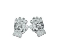FGUUTYM Guanti invernali caldi per bambini, con Grip Boys Girls Thermal Fleece Knit Stretchy Gloves Cold Weather Soft Anti Meens For Sport Ski Hiking Guanti da dita 3 (Grey, A)