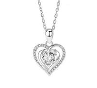 FGUUTYM Heart Necklace Female Clavicle Chain - Collana da donna in legno (bianco, taglia unica)