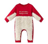 FGUUTYM Jumpups Ragazza Romantica Baby Neonato Pug Fisso Strisciando Baby Neonata Pagliaccetto & Pantaloni da fango 74, Colore: rosso, 18-24 Monate