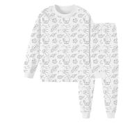 FGUUTYM Kid DIY Painted Homewear Set Coloring Pajama Set for Boy and Girl Can Play with and Wear 3 Month Girl Dress, a, 4-5 Jahre