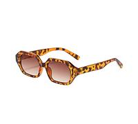 FGUUTYM Occhiali da sole da uomo e donna, stile retrò, alla moda, unisex, con montatura in policarbonato, compatibili con polarizzati, a specchio, marrone, Taglia unica