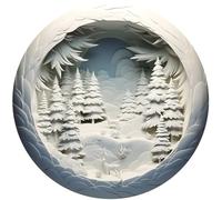 FGUUTYM Ornamento 3D Christmas In Hole Wall Ceramic Art Holiday Decoration Car Interiors Decors Christmas Decor for Holiday Decorations for Festival, Scacciapensieri in metallo (E, M)