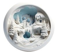 FGUUTYM Ornamento 3D Christmas In Hole Wall Ceramic Art Holiday Decoration Car Interiors Decors Christmas Decor for Holiday Decorations for Festival, Scacciapensieri in metallo (I, M)