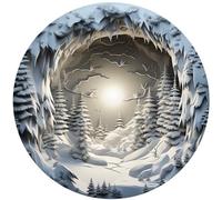 FGUUTYM Ornamento 3D Christmas In Hole Wall Ceramic Art Holiday Decoration Car Interiors Decors Christmas Decor for Holiday Decorations for Festival, scacciapensieri in metallo (F, S)