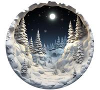 FGUUTYM Ornamento 3D Christmas In Hole Wall Ceramic Art Holiday Decoration Car Interiors Decors Christmas Decor for Holiday Decorations for Festival, scacciapensieri in metallo (B, M)