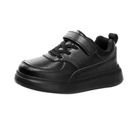 FGUUTYM Ragazzi and Girls Spring Summer Autumn And Winter Leather Leather Adjustable Shoelaces For Medium and Large Children's Casual Sports Shoes Bella Sneaker da donna, Nero , 26 EU
