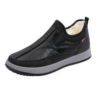 FGUUTYM Scarpe a piedi nudi, da uomo, extra large, in peluche, invernali, a metà alti, con fondo spesso, per il tempo libero, resistenti all'usura, da lavoro, imbottite, calde, da trekking, Z2 nero