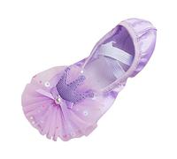 FGUUTYM Scarpe da ballo per bambini, scarpe da ballo calde, balletto, performance, per interni, yoga, scarpe da ballo ABC, Lilla, 24 EU