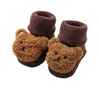 FGUUTYM Scarpe da bambino 12 18 mesi per ragazze e ragazzi Scarpine per bambini calde scarpe invernali da pavimento a forma di orsetto a forma di simpatico calzino con suola morbida sandali per