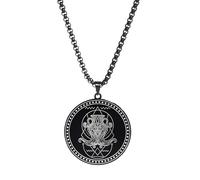 FGUUTYM Stainless 12 Zodiac Sign - Collana da uomo con ciondolo a forma di anime, BK1, misura unica