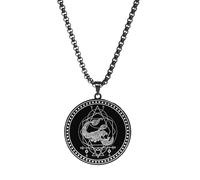 FGUUTYM Stainless 12 Zodiac Sign - Collana da uomo con ciondolo a forma di anime, Bk10, misura unica
