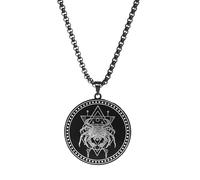 FGUUTYM Stainless 12 Zodiac Sign - Collana da uomo con ciondolo a forma di anime, Bk3., misura unica