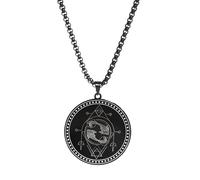 FGUUTYM Stainless 12 Zodiac Sign - Collana da uomo con ciondolo a forma di anime, Bk8, misura unica