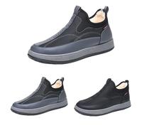 FGUUTYM Stivaletti da uomo, invernali, extra largi, a metà alti, con fondo spesso, per il tempo libero, resistenti all'usura, da lavoro, comodi, imbottiti, caldi, corti, Z1 grigio., 41 EU