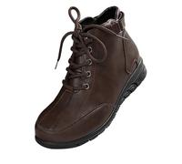 FGUUTYM Stivali corti da cowboy, con lacci, stile retrò, stivaletti da donna, per autunno e inverno, da donna, in pelle PU, per rinascimento, a mezza altezza, marrone, 40 EU
