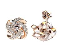 FGUUTYM Stud Earrings For Women Love Knot Geometric Statement Dainty Prom Orecchini in argento Sterling, Taglia unica, Metallo, Nessuna pietra preziosa