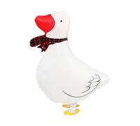 FGUUTYM Walking Animal Balloon Animal Balloon Birthday BBQ Decor (anatra, mucca, pecora, cane maculato, rana, gatto) stampo per uovo (bianco, taglia unica)