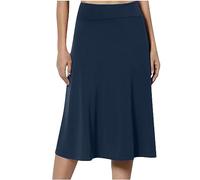 FGVFCS Gonne midi da donna UK con elastico in vita gonna a pieghe da donna gonna a pieghe una linea midi lunghezza al ginocchio in jersey abito a matita abiti casual estivi swing sottogonne per