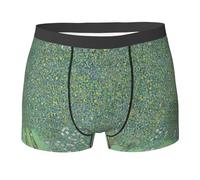 Fgwaauh Boxer da uomo con cespugli di rose sotto gli alberi, traspirante, elasticizzato, con comoda fascia elastica in vita, Nero , M