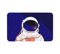 Fgwaauh Cool Man In Outer Space Galaxy Diatomaceous Earth Tappetino da doccia, antiscivolo, super assorbente, ad asciugatura rapida