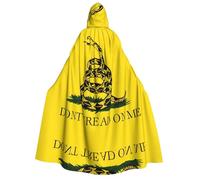 Fgwaauh Dont Tread On Me - Mantello unisex con cappuccio, mantello intero, per Halloween, cosplay, accappatoio con cappuccio