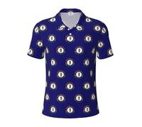 Fgwaauh Kentucky State Flag Golf Shirt da uomo Dry Fit Performance Polo a maniche corte con colletto, Nero , 4XL