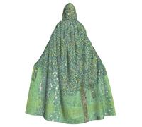 Fgwaauh Mantello da 147,3 cm con cappuccio, cespugli di rose sotto gli alberi, mantello unisex con cappuccio, mantello per feste di Halloween e cosplay