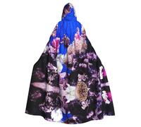 Fgwaauh Mantello da 147,3 cm con cappuccio, mantello unisex subacqueo con cappuccio, mantello con cappuccio, per feste di Halloween, cosplay, costume
