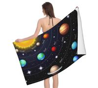 Fgwaauh Outer Space Solar System 81,9 x 132 cm Microfibra Jumbo teli da bagno ultra morbidi, asciugamani spessi oversize, super assorbenti
