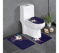 Fgwaauh Rainbow Bright - Set di 3 tappetini da bagno antiscivolo, morbidi, a forma di U, per bagno, vasca, doccia