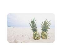 Fgwaauh Tappetino da doccia in terra diatomacea con ananas sulla spiaggia estiva, antiscivolo, super assorbente, ad asciugatura rapida