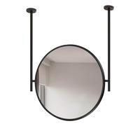 FGXHHS Grande Specchio Rotondo da Appendere al soffitto, Specchio da Parete con Gancio e Cornice in Metallo, Specchio Decorativo da Appendere per Ingresso, Camera da Letto, Soggiorno (Dim