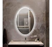 FGXHHS Lampada da Bagno a LED Grande, dimmerabile e antiappannamento, 40"x30", con Interruttore Touch. Decorazione per la casa Ovale Senza Cornice, da 32"x24", da Parete (Illuminazione fr
