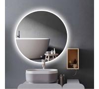 FGXHHS Specchio da Bagno Rotondo a LED da 40" con luci, Specchio antiappannamento Illuminato da 32", Specchio Circolare retroilluminato a Parete da 24" dimmerabile 3000K/4000K/6000K (Bord